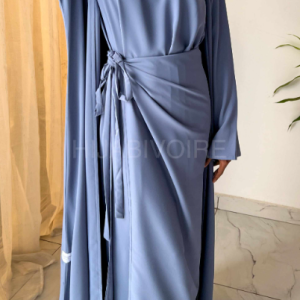 Abayat Jalila bleu gris