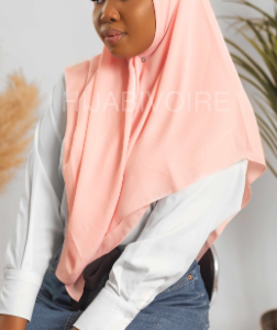 Hijab crèpe carré rose