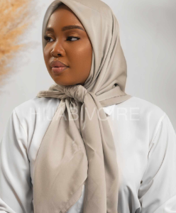 Hijab matte satin caolin