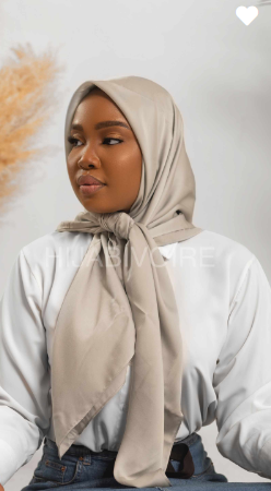 Hijab matte satin caolin